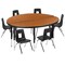 Flash Furniture 47.5" Circle Wave Oak Table Set-14" Stack Chairs XU-GRP-14CH-A48-HCIRC-OAK-T-P-GG - alternate 10